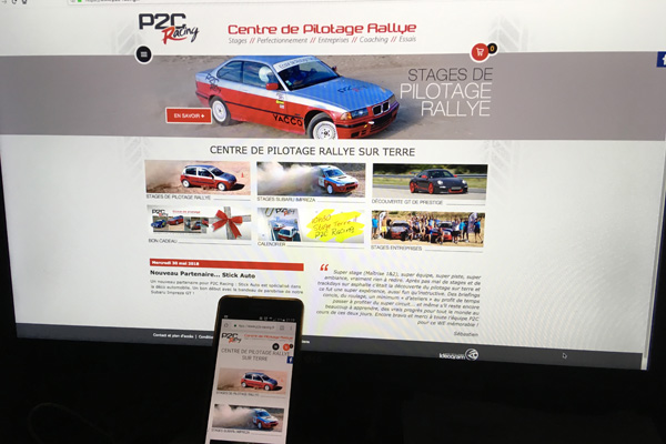 P2C Racing en version mobile, votre centre de pilotage rallye mobile friendly